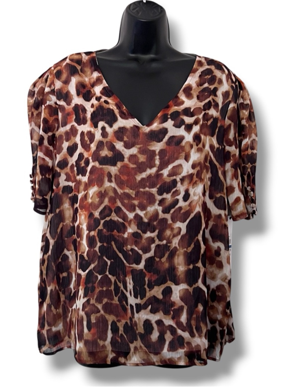 Calvin Klein leopard print women’s XL blouse